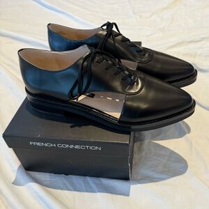 WM French Connection FC-Mazin Black Leather Shoes